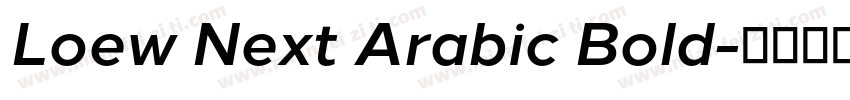 Loew Next Arabic Bold字体转换